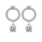 Stellar Halo Moissanite Earrings - Liora