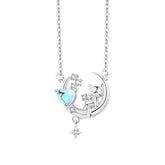 Moonlit Whiskers Necklace | S925 Silver | Liora Crystal