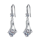 Graceful Drop - shaped moissanite Earrings - Liora