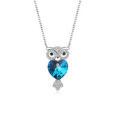Enchanted Owl Ombré Pendant Necklace | S925 Silver | Liora Crystal