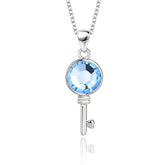 Liora Key Necklace | S925 Silver | Liora Crystal