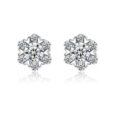 Snow Shadow Star - moissanite Earrings - Liora