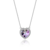 Ocean’s Heart Pendant Necklace | S925 silver | Liora Crystal