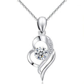 Heart - to - Heart Diamond Necklace - Liora