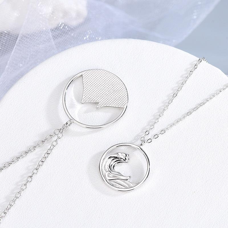 The mountains and waves are interdependent | S925 Silver