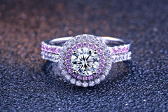 Rosy Halo Ring | S925 Silver | Liora Gems