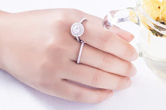 Rosy Halo Ring | S925 Silver | Liora Gems