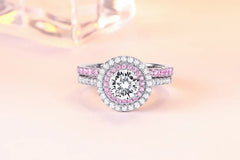 Rosy Halo Ring | S925 Silver | Liora Gems