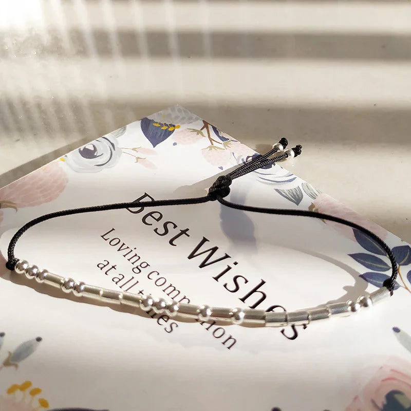 Morse Code Commitment Bracelets | Bonded in Secret | S925 Silver