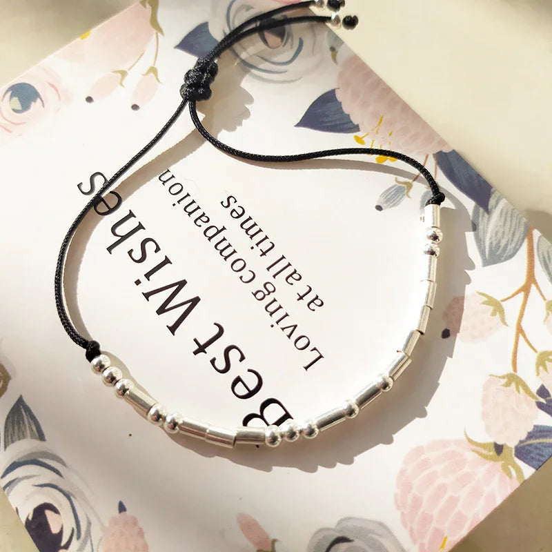 Morse Code Commitment Bracelets | Bonded in Secret | S925 Silver