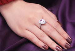 1.25ct Blush Teardrop Ring | S925 Silver | Liora Gems