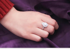 1.25ct Blush Teardrop Ring | S925 Silver | Liora Gems