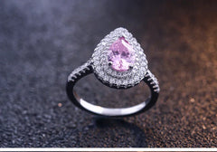 1.25ct Blush Teardrop Ring | S925 Silver | Liora Gems