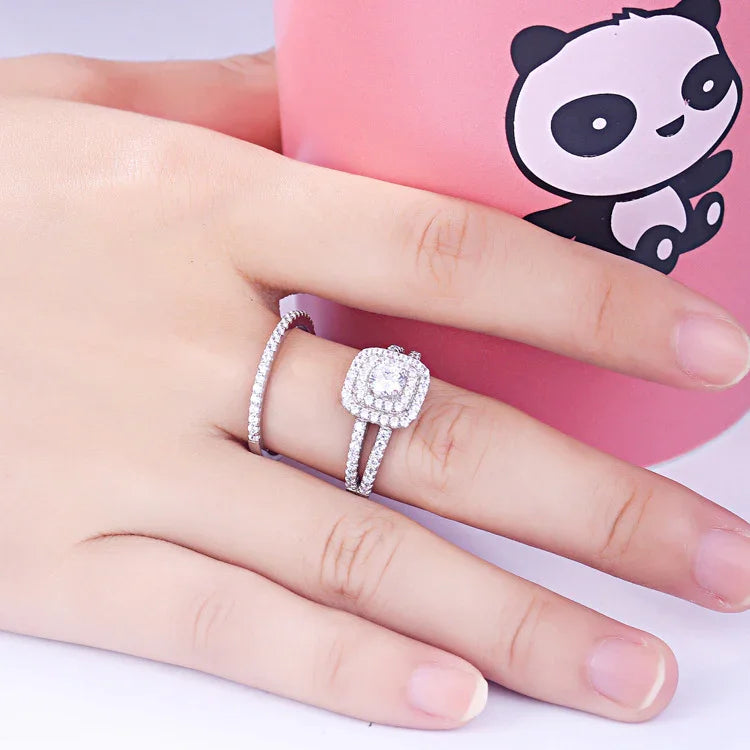 Eclipse Halo Ring | S925 Silver | Liora Gems
