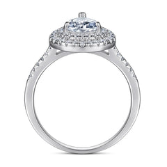 1.25ct Blush Teardrop Ring | S925 Silver | Liora Gems