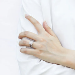 Eclipse Halo Ring | S925 Silver | Liora Gems