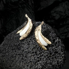 Gilded Banana Hoops | Sustainable Metal | enamel