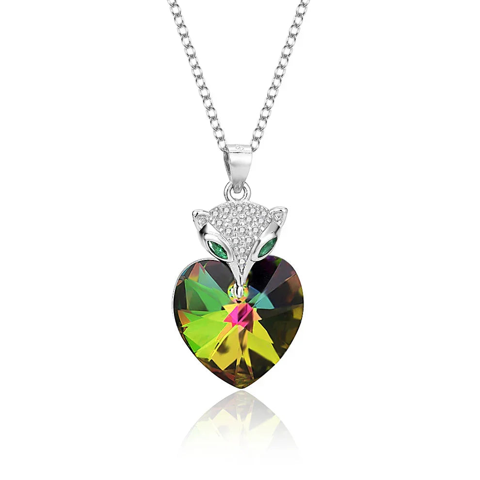 Enchanted Fox Ombré Necklace | S925 Silver | Liora Crystal