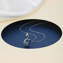 Regal Swan Luster Necklace | S925 Silver | Liora Crystal