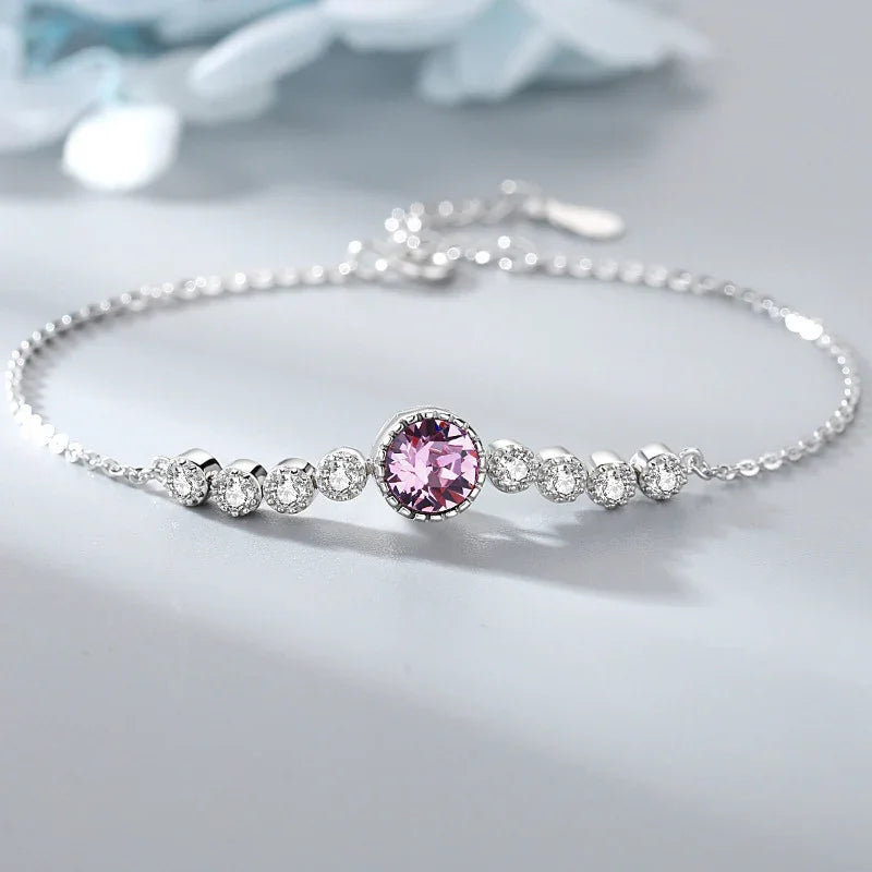 Glistening Ocean Bracelet | S925 Silver | Liora Crystal