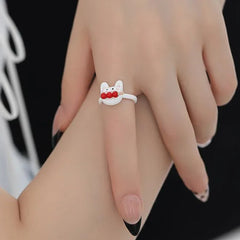 Candy Cat Ring | Sustainable Metal | Enamel
