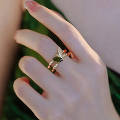 Golden Bamboo Ring | Sustainable Metal | Liora Gems