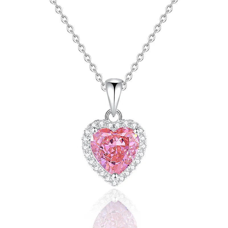 Frosted Heart Necklace | S925 Silver | Liora Gems