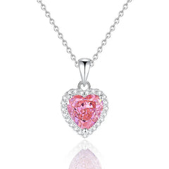Frosted Heart Necklace | S925 Silver | Liora Gems