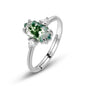 Moss Haven Dual-Tone Ring | Adjustable | S925 Silver | Moss Agate