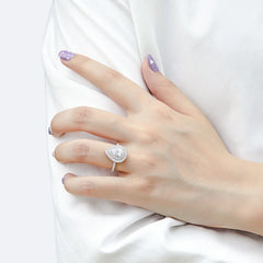 1.25ct Blush Teardrop Ring | S925 Silver | Liora Gems
