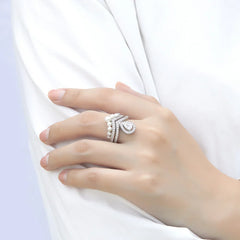 Pearl & Gem Duo Ring Set | S925 | Liora Gems