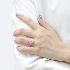 1.25ct Blush Teardrop Ring | S925 Silver | Liora Gems