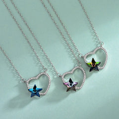The CELEST Gradient Necklace  | S925 Silver | Liora Crystal