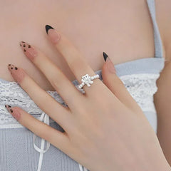 Creamy Bear Ring | Sustainable Metal | Pearl