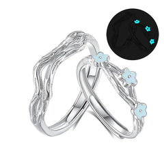 Ocean Crest Band and Starlight Vine Band | S925 Silver | Luminous enamel