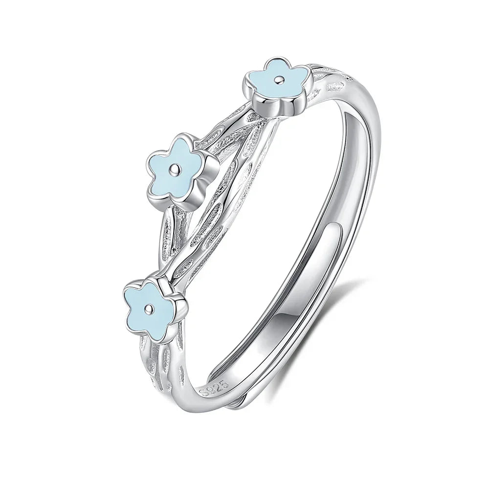 Ocean Crest Band and Starlight Vine Band | S925 Silver | Luminous enamel