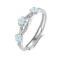 Ocean Crest Band and Starlight Vine Band | S925 Silver | Luminous enamel