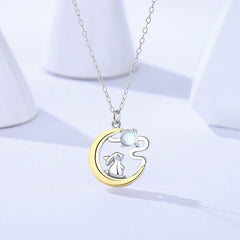 Lunar Rabbit Necklace  | S925 Silver | Moonstone