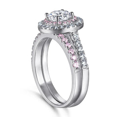Rosy Halo Ring | S925 Silver | Liora Gems