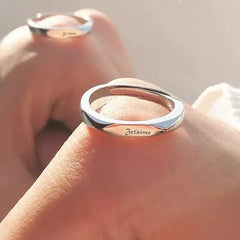 French "Je t'aime" Promise Pair | S925 Silver
