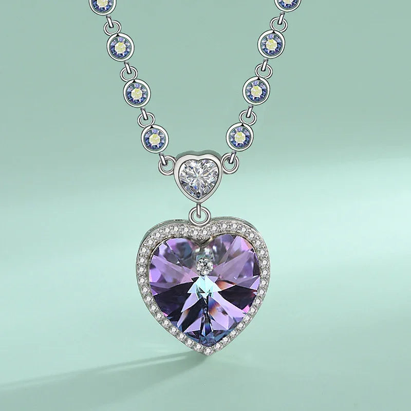 "Heart’s Vow" Necklace | S925 Silver | Liora Crystal