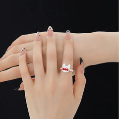 Candy Cat Ring | Sustainable Metal | Enamel