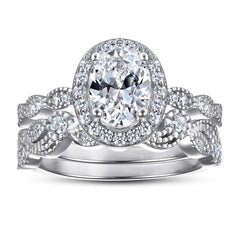 1.5ct Stellar Halo Ring | S925 Silver | Liora Gems