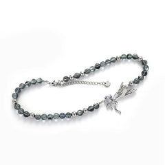 Crystal & Wing Necklace | Sustainable Metal | Liora Crystal