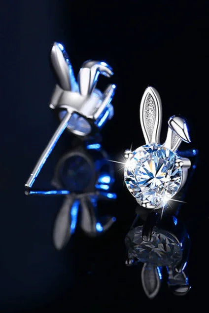 Spirit Rabbit Sparkling Diamond Earrings - Liora