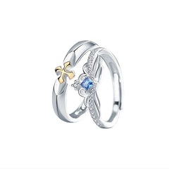 Blue Feather Crown and Oath of Golden Glow | S925 Silver | Liora Gem
