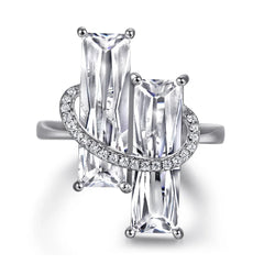 8ct Emerald Cut Sparkle Ring | S925 Silver | Liora Gems
