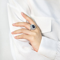 6ct Royal Sapphire Ring | S925 Silver | Sapphire