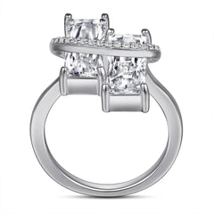 8ct Emerald Cut Sparkle Ring | S925 Silver | Liora Gems