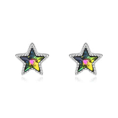 Stardust Ombre Stud Earrings  | S925 Silver | Liora Crystal